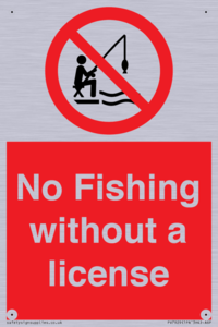 No Fishing without a license